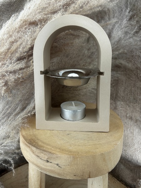 Brûleur de parfum taupe clair